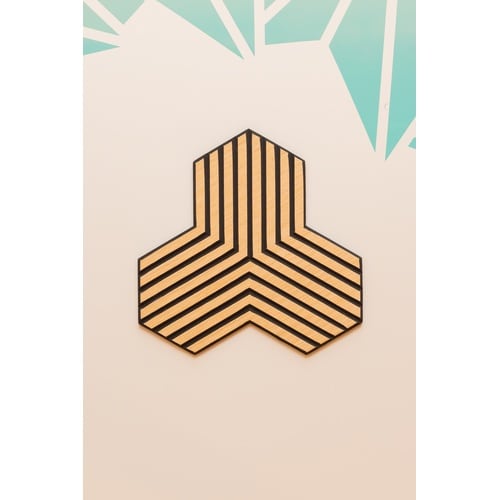 壁面吸音木目パネル6枚セット(黒)