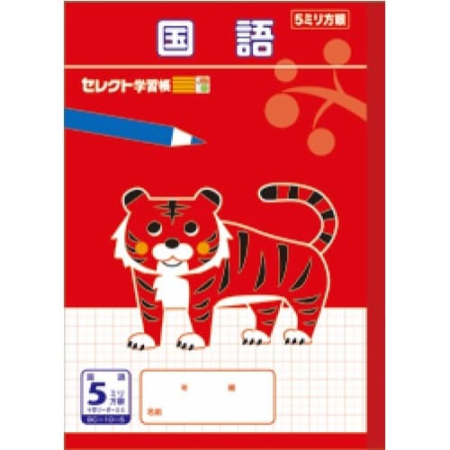 B5セレクト学習帳 国語5ミリ方眼×10