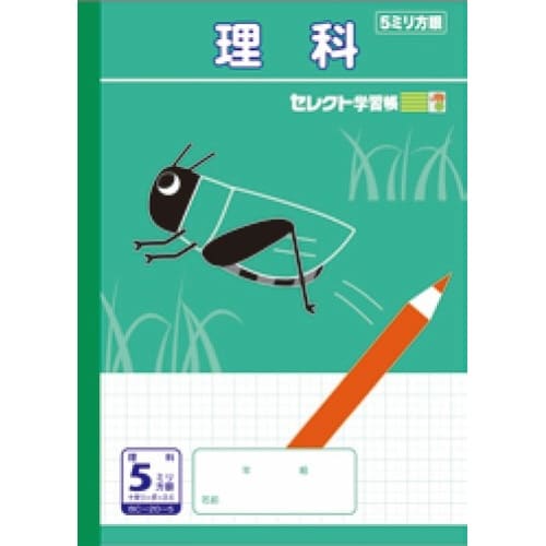 B5セレクト学習帳 理科5ミリ方眼×10