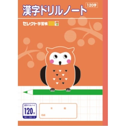 B5セレクト学習帳 漢字ドリル120字×10