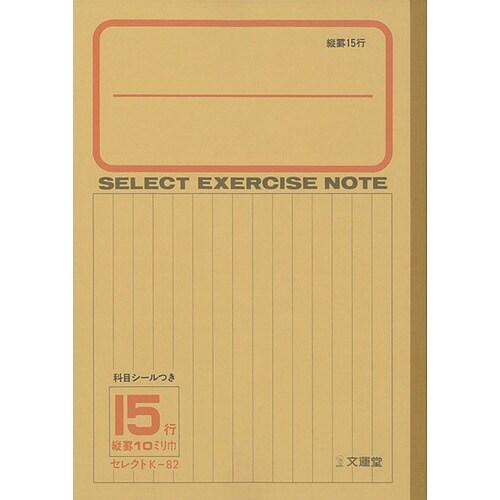 B5セレクト学習帳 縦罫15行×10