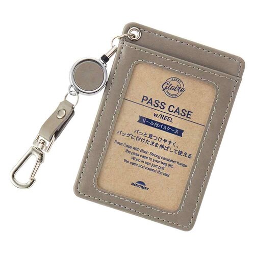 グロワール リール付パスケース グレー×2