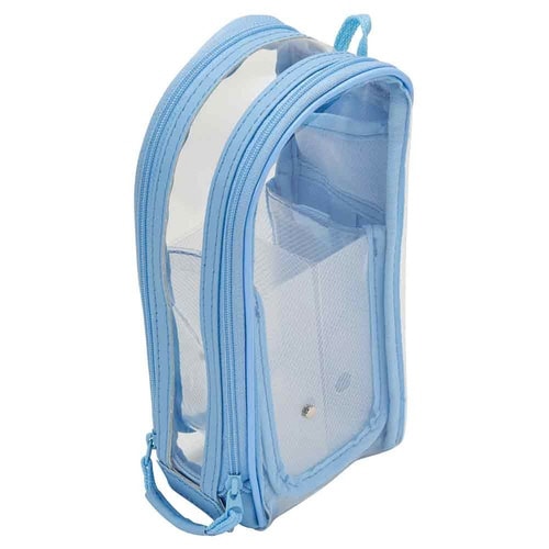 デテクールクリア ペンケース ブルー×2