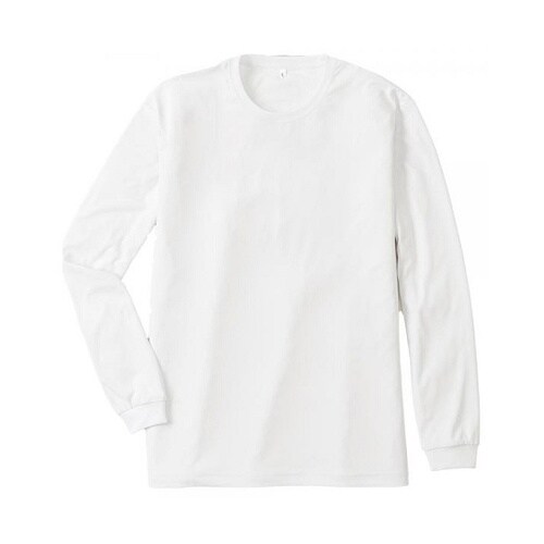 汗ジミ防止長袖Tシャツ ホワイト M 4