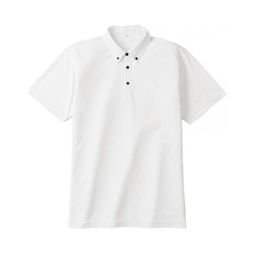 汗ジミ防止ボタンダウン半袖ポロ ホワイト