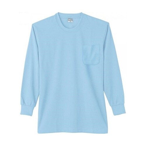 DRY長袖Tシャツ(P付) サックス M