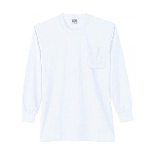 DRY長袖Tシャツ(P付) ホワイト S