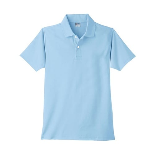 DRY半袖ポロ ポケットなし サックス