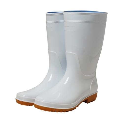 PVC耐油長靴 先芯なし ホワイト 22
