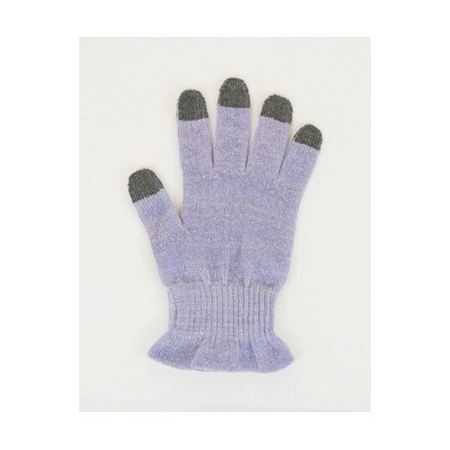 スマホが使えるシルク混のおやすみ手袋 F