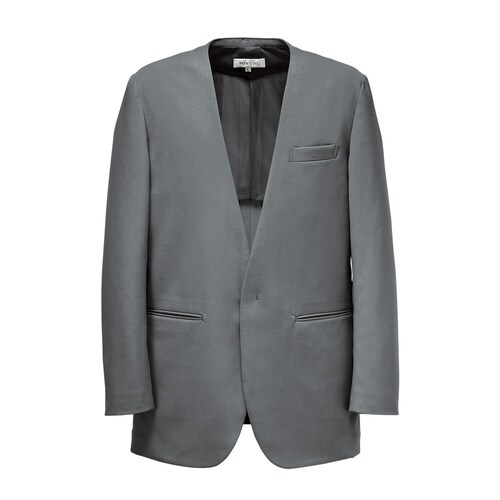 男女兼用ノーカラージャケット グレー S