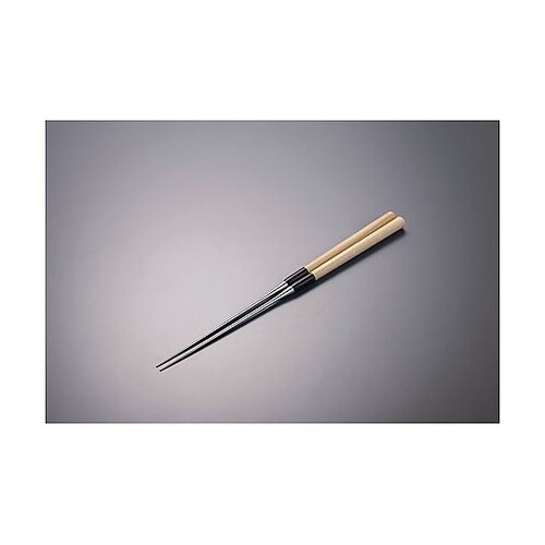 極上白木柄 盛箸(積層強化木柄付)180