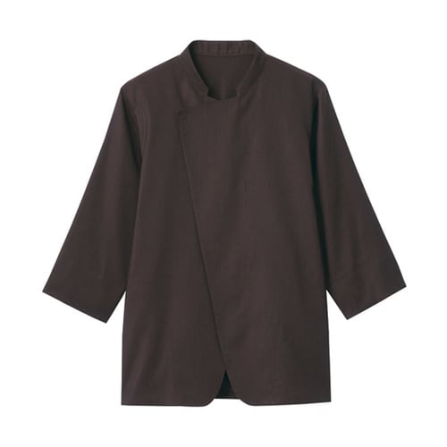 七分袖ショップコート ブラウン 4L L
