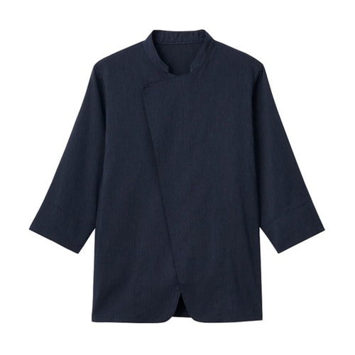 七分袖ショップコート ネイビー M LW