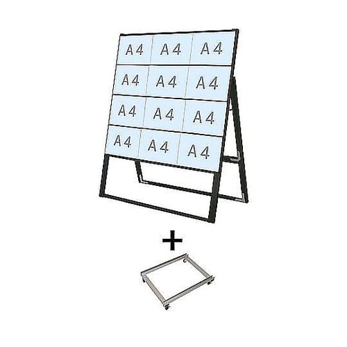 ブラックカードケーススタンド看板 A4横