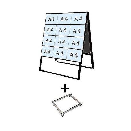 ブラックカードケーススタンド看板 A4横