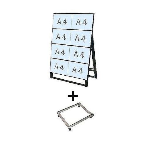 ブラックカードケーススタンド看板 A4横