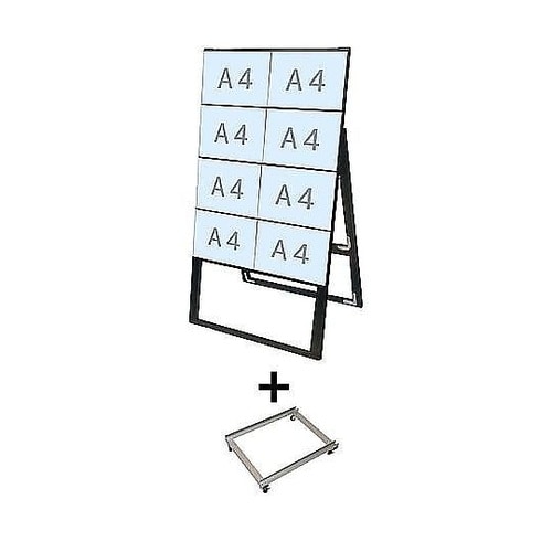 ブラックカードケーススタンド看板 A4横