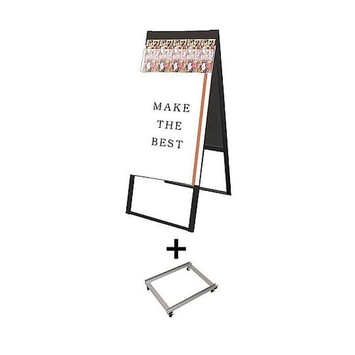 ブラックパンフレットケーススタンド看板