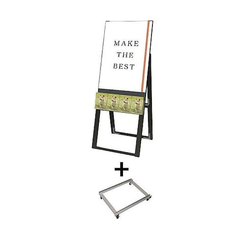 ブラックパンフレットケーススタンド看板