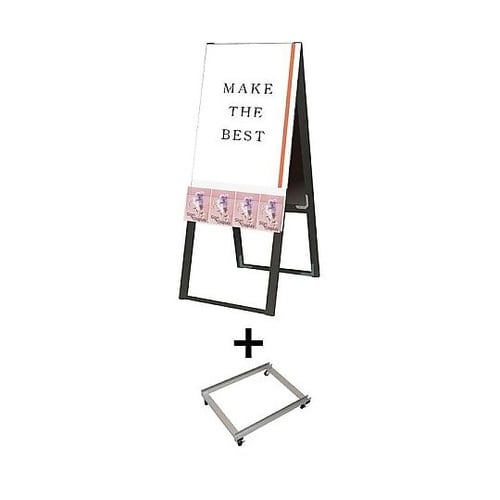 ブラックパンフレットケーススタンド看板