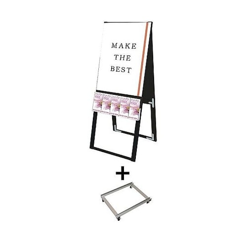 ブラックパンフレットケーススタンド看板