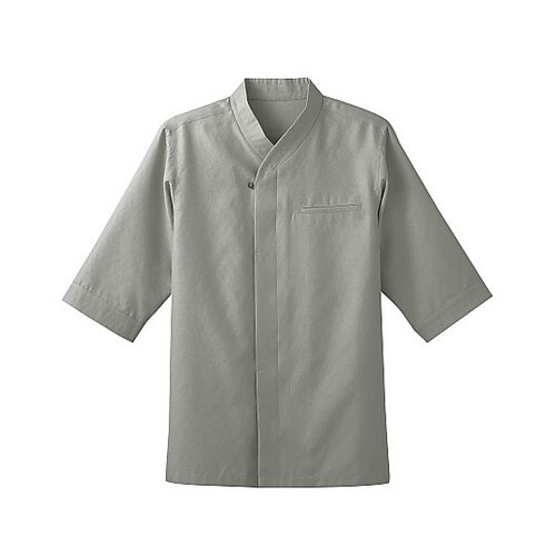 和風風格子シャツ ライトグレー LL 4