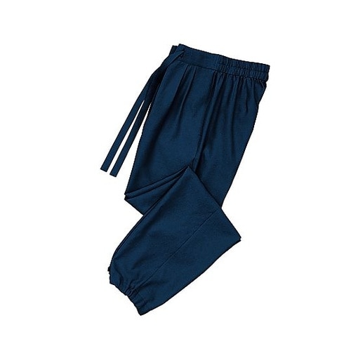 風格子作務衣下衣 コン 3L 42305