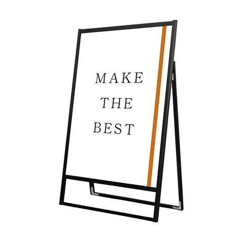 ブラックフラットオープンスタンド看板 A