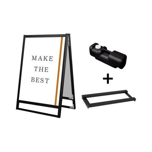 ブラックフラットオープンスタンド看板 A