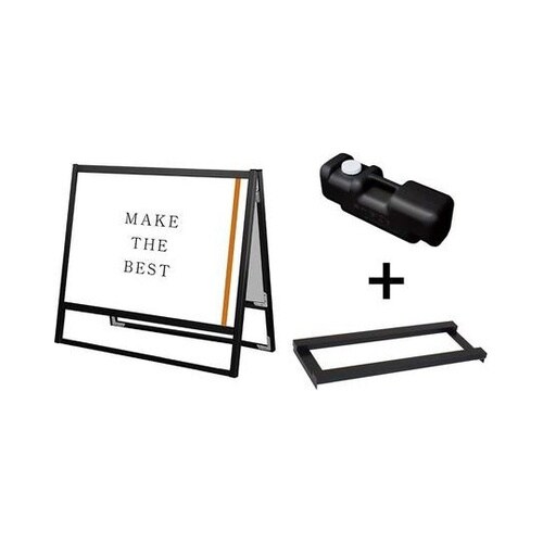 ブラックフラットオープンスタンド看板 A