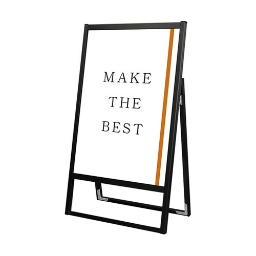 ブラックフラットオープンスタンド看板 A