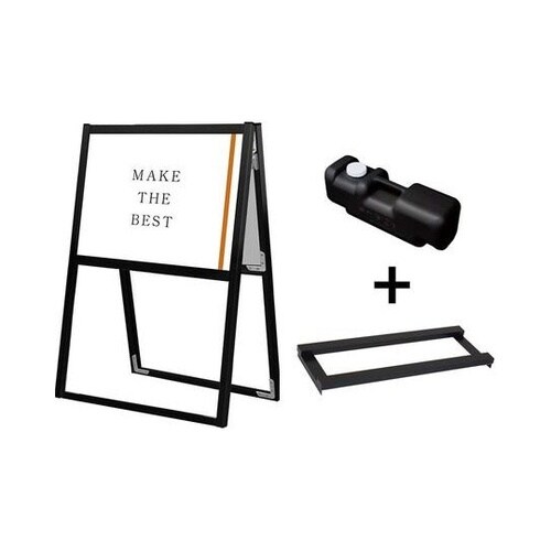 ブラックフラットオープンスタンド看板 A