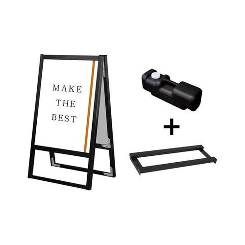 ブラックフラットオープンスタンド看板 A