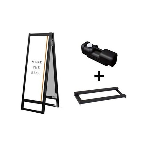 ブラックフラットオープンスタンド看板 A