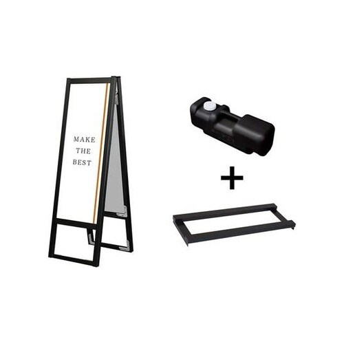 ブラックフラットオープンスタンド看板 A