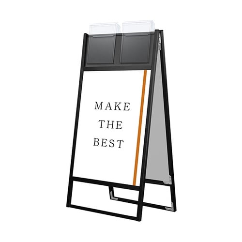ブラックフラットオープンスタンド看板 カ