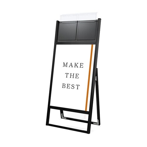 ブラックフラットオープンスタンド看板 カ