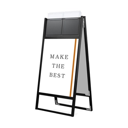 ブラックフラットオープンスタンド看板 カ