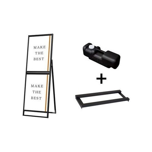 ブラックフラットオープンスタンド看板 コ