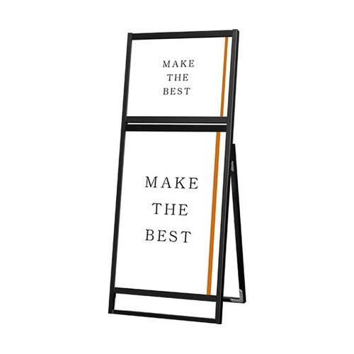 ブラックフラットオープンスタンド看板 コ