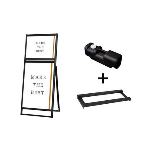 ブラックフラットオープンスタンド看板 コ