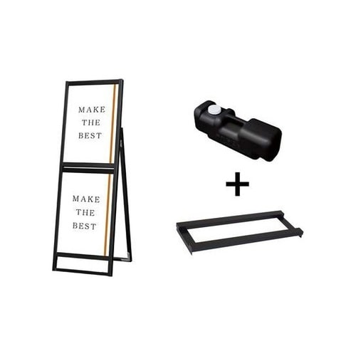 ブラックフラットオープンスタンド看板 コ