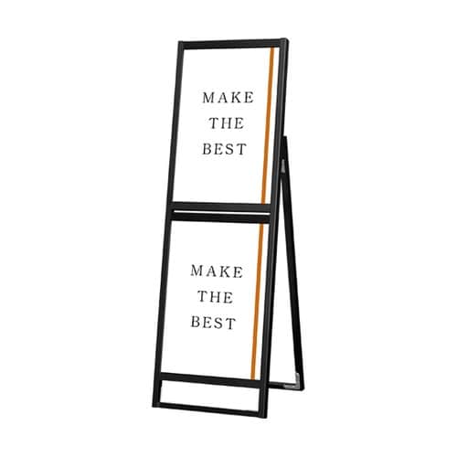 ブラックフラットオープンスタンド看板 コ