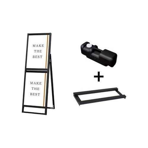 ブラックフラットオープンスタンド看板 コ