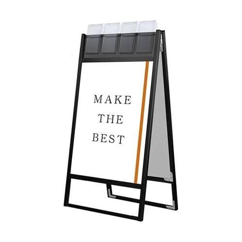ブラックフラットオープンスタンド看板 パ