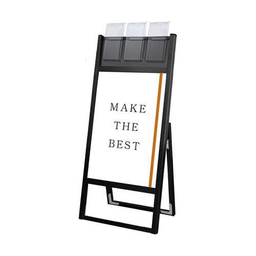 ブラックフラットオープンスタンド看板 パ