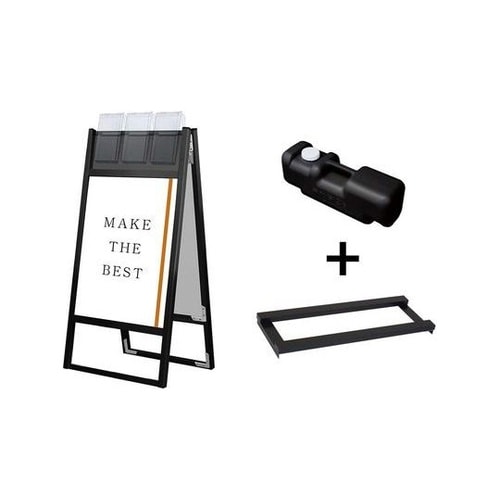 ブラックフラットオープンスタンド看板 パ