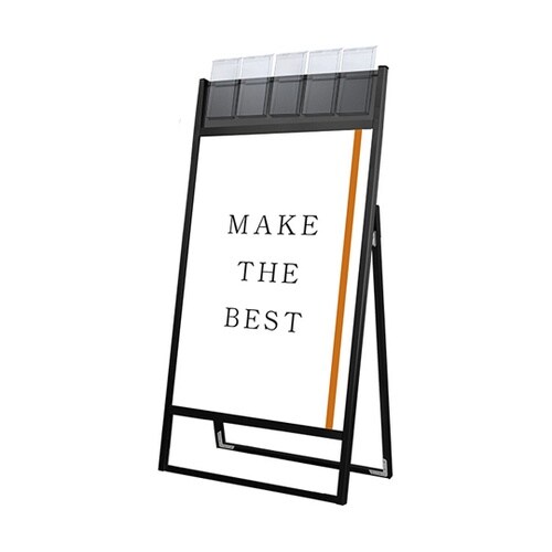 ブラックフラットオープンスタンド看板 パ