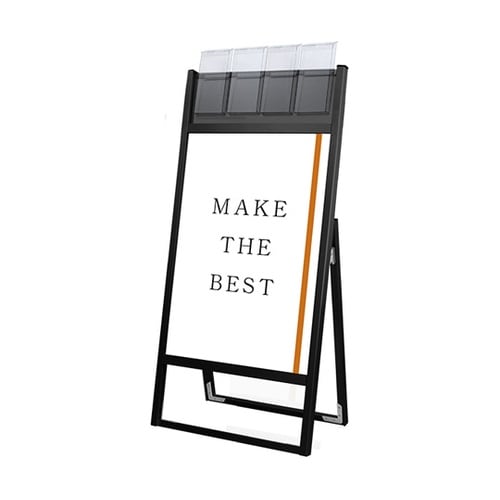 ブラックフラットオープンスタンド看板 パ